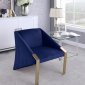 Rivet Accent Chair 593 in Navy Velvet by Meridian