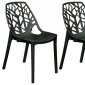 Cornelia Set of 4 Dining Chairs CL18SBL in Black by LeisureMod