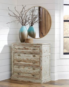 950977 Accent Cabinet in Antique White/Mint by Coaster [CRCA-950977]