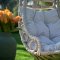 Fiona Relax Outdoor Hanging Lounge Chair in Cream by Bellona