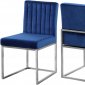 Giselle Dining Chair 779 Set of 2 Navy Velvet Fabric - Meridian