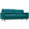 Prompt Sofa in Teal Fabric by Modway