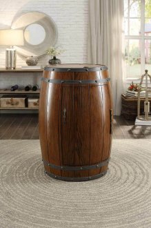 Cabernet Wine Barrel Refrigerator Cabinet 4520 by Homelegance