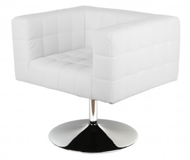 Celine Chair in White Leatherette by Whiteline Imports