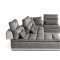 Panorama Sectional Sofa in Grey Fabric & Leather by VIG