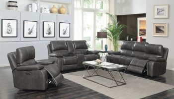 Ravena Power Motion Sofa 603211PP Charcoal Leatherette - Coaster [CRS-603211PP-Ravena]