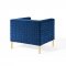 Resonate Accent Chair in Navy Velvet by Modway