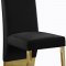 Porsha Dining Chair 755 Set of 2 Black Velvet Fabric by Meridian