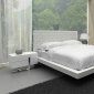 Zack Bed in White Leatherette by Casabianca