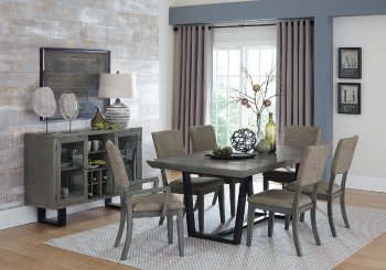 Avenhorn 5Pc Dining Set 5569-78 in Ash & Black by Homelegance [HEDS-5569-78-Avenhorn]