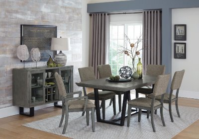 Avenhorn 5Pc Dining Set 5569-78 in Ash & Black by Homelegance