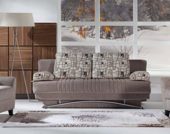 Fantasy Aristo Light Brown Fabric Sofa Bed by Istikbal [IKSB-Fantasy Aristo Light Brown]