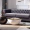 Mathias Sofa in Medium Grey Velvet Fabric