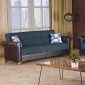 Hudson Sofa Bed & Loveseat Bed Set in Dark Blue by Empire