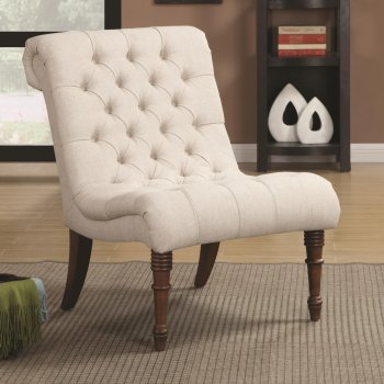 902176 Accent Chair Set of 2 in Oatmeal Fabric by Coaster [CRAC-902176]