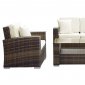 Carmel Outdoor Patio Sofa 4Pc Set in Brown/White by Modway