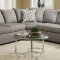 Venture Sectional Sofa 53830 in Smoke Fabric by Acme