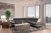 Picard Sectional Sofa CM6373 in Graphite Faux Nubuck