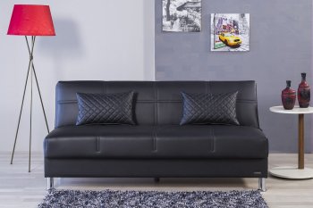 Eco Rest Sofa Bed in Zen Black Leatherette by Casamode [CMSB-Eco-Rest-Zen-Black]