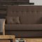 Soria Sofa Bed in Brown Fabric by Skyler Design w/Options