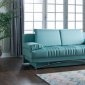 Fantasy Cotton Seafoam Green Sofa Bed by Istikbal