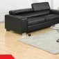 Makri Sofa CM6336BK in Black Bonded Leather Match w/Options