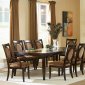 Espresso Finish Transitional Dining Table w/Options