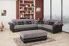 Royal Home Sectional Sofa in Gray Fabric by Casamode