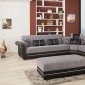 Royal Home Sectional Sofa in Gray Fabric by Casamode