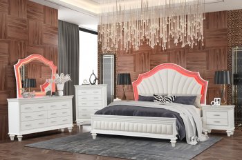 Rosie Bedroom Set 5Pc in White [ADBS-Rosie White]