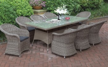 233 Outdoor Patio 9Pc Table Set by Poundex w/Options [PXOUT-233]