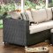 Abion Patio Sectional w/Ottoman CM-OS1821IV in Ivory & Espresso