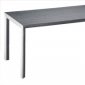 Modern Dining Table with Brushed Aluminum Accents