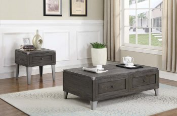 722268 Lift-Top Coffee Table 3Pc Set in Dark Grey by Coaster [CRCT-722268]