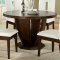 Brown Cherry Finish Classic Round Tulip Base Dining Table