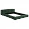 Trinity Upholstered Bed 306120 in Green Fabric by Coaster