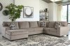 Ballinasloe Sectional Sofa 80702 in Platinum Fabric by Ashley