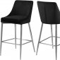 Karina Counter Stool 790 Set of 2 Black Velvet Fabric - Meridian