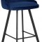 Viviene Counter Stool 761 Set of 2 in Navy Velvet by Meridian