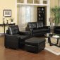 G603 Sofa & Loveseat in Black Bonded Leather w/Options by Glory