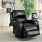 Odette CM6150BK Reclining Sofa in Black Leatherette w/Options