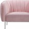 Willow Sofa 687 in Pink Velvet Fabric by Meridian w/Options