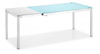 Glass Top Dining Table with Extension [ZDT-Wafer Table]