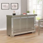 182201 Bar Unit in Metallic Platinum by Coaster w/Options