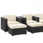 Convene Outdoor Sectional 10Pc Set Choice of Color by Modway