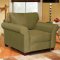 Olive or Tan Velvet Contemporary Casual Sofa & Loveseat Set