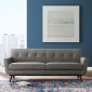 Engage Sofa in Gray Top-Grain Leather by Modway w/Options