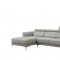 Slate Sectional Sofa in Smoke Grey Leather by Beverly Hills