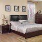 Smooth Merlot Finish Transitional 5Pc Bedroom Set