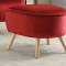 Aislin Accent Chair 59657 in Red Velvet by Acme w/Option